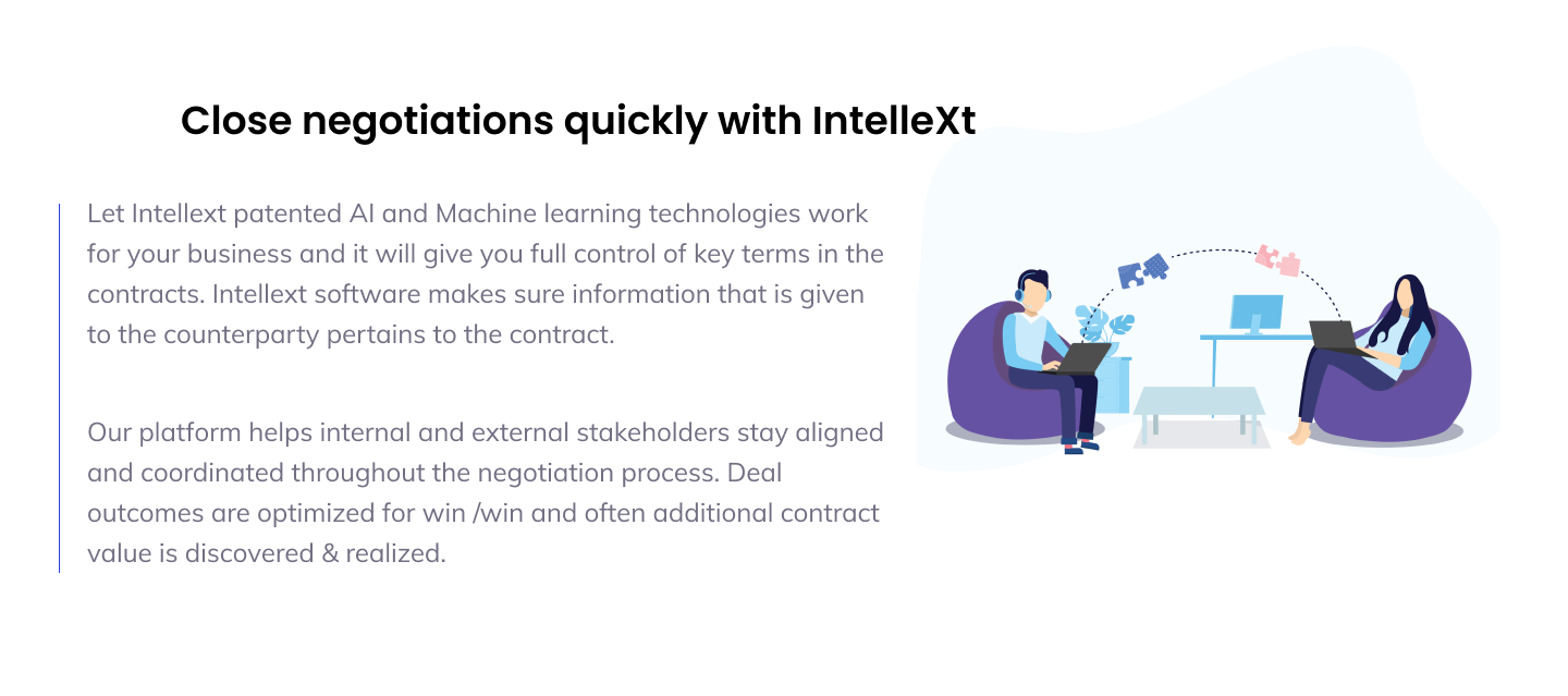 The platform pitch, close negotiations quickly with IntelleXt