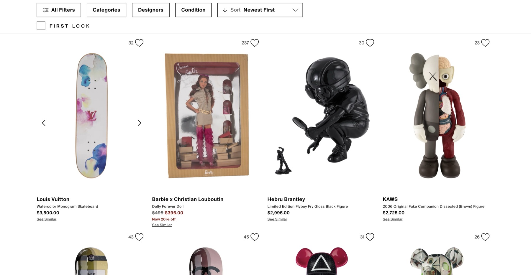 Every one-of-a-kind item carries a price a market decided: KAWS, Louis Vuitton, Hebru Brantley, each one a pricing story